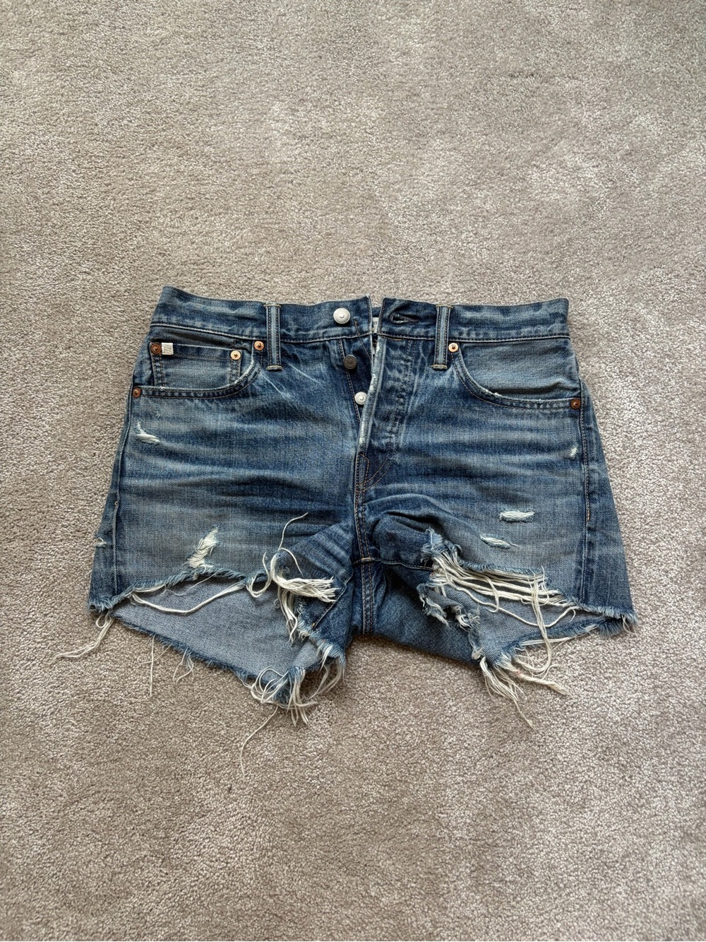 American Eagle Outfitters Distressed Denim Cutoff Shorts - Blue